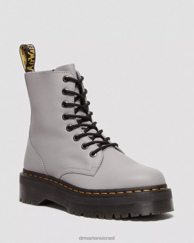 מגפי ג'דון פיזה משטחי עור Dr. Martens פיזה אפורה הַנעָלָה N8BB8187