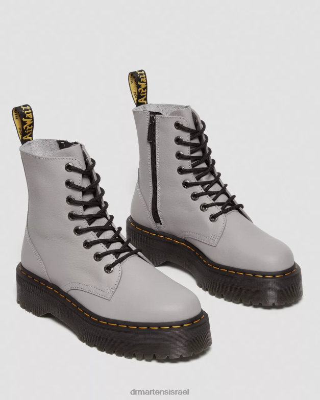 מגפי ג'דון פיזה משטחי עור Dr. Martens פיזה אפורה הַנעָלָה N8BB8187