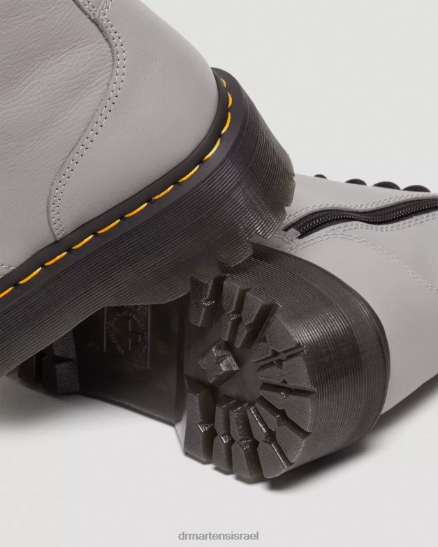 מגפי ג'דון פיזה משטחי עור Dr. Martens פיזה אפורה הַנעָלָה N8BB8187