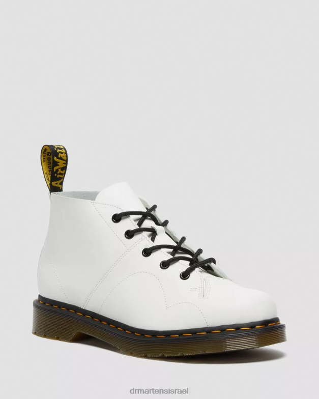 מגפי קופים מעור חלק של הכנסייה Dr. Martens לבן חלק הַנעָלָה N8BB8198