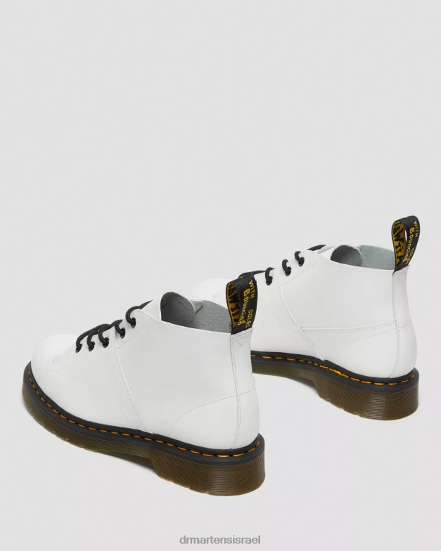 מגפי קופים מעור חלק של הכנסייה Dr. Martens לבן חלק הַנעָלָה N8BB8198