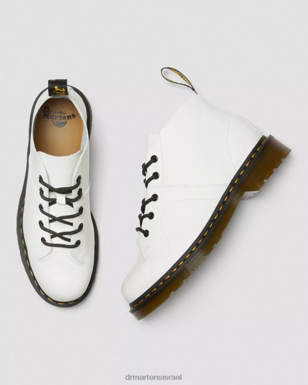 מגפי קופים מעור חלק של הכנסייה Dr. Martens לבן חלק הַנעָלָה N8BB8198
