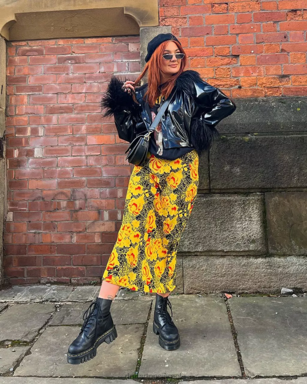 מגפי קרסול פלטפורמה מעור נפה אודריק Dr. Martens נאפה לוקס שחורה הַנעָלָה N8BB819