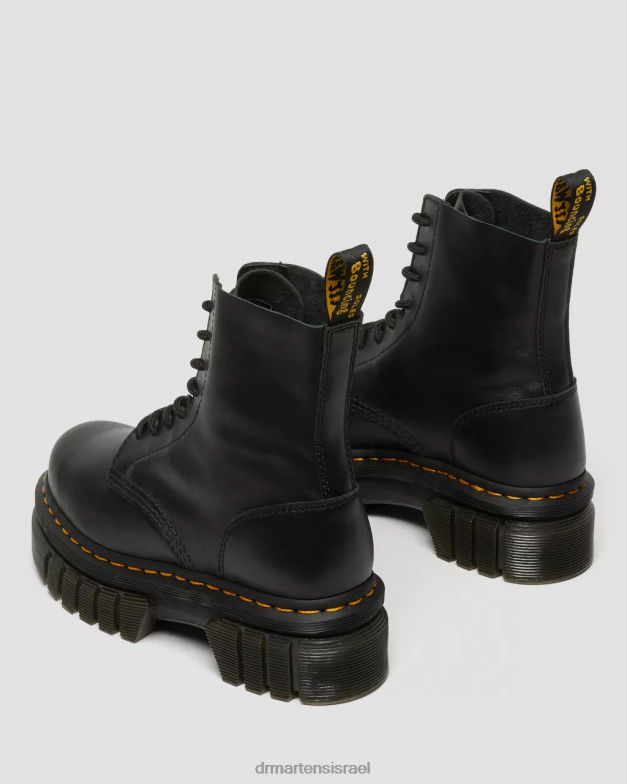 מגפי קרסול פלטפורמה מעור נפה אודריק Dr. Martens נאפה לוקס שחורה הַנעָלָה N8BB819