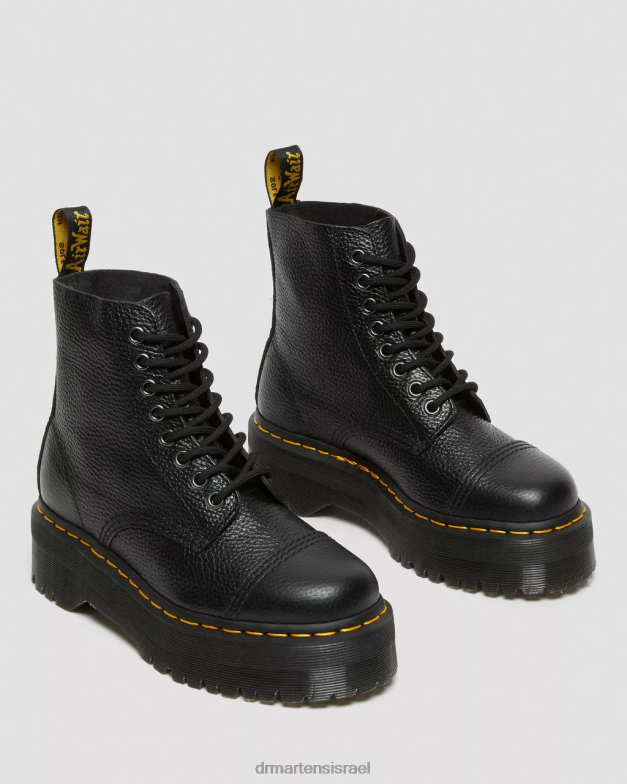 מגפי פלטפורמה מעור נאפה סינקלייר טחינה Dr. Martens נאפה טחינה שחורה הַנעָלָה N8BB8208