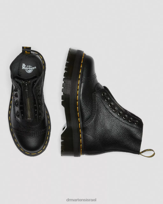 מגפי פלטפורמה מעור נאפה סינקלייר טחינה Dr. Martens נאפה טחינה שחורה הַנעָלָה N8BB8208