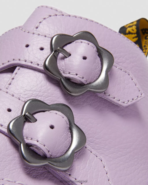 מגפי פלטפורמה מעור אבזם פרח דבון Dr. Martens נאפה טחינה לילך הַנעָלָה N8BB8212