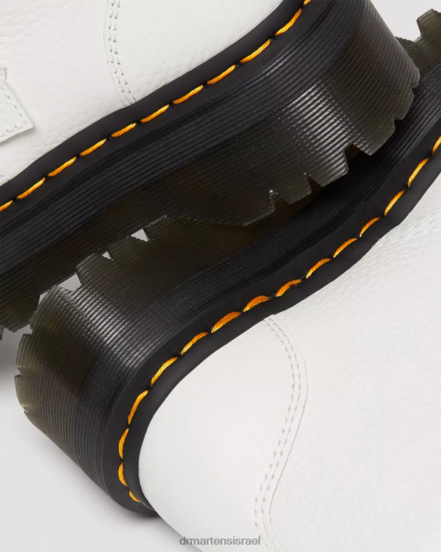מגפי פלטפורמה מעור אבזם פרח דבון Dr. Martens נאפה לבן טחון הַנעָלָה N8BB8213