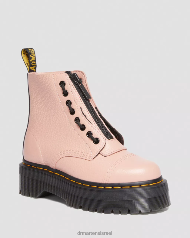 מגפי פלטפורמה מעור נאפה סינקלייר טחינה Dr. Martens נאפה טחינה בצבע בז' אפרסק הַנעָלָה N8BB8214