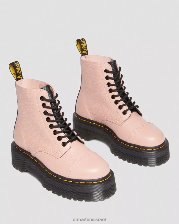 מגפי פלטפורמה מעור נאפה סינקלייר טחינה Dr. Martens נאפה טחינה בצבע בז' אפרסק הַנעָלָה N8BB8214