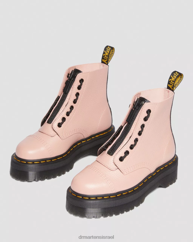 מגפי פלטפורמה מעור נאפה סינקלייר טחינה Dr. Martens נאפה טחינה בצבע בז' אפרסק הַנעָלָה N8BB8214