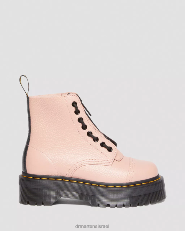 מגפי פלטפורמה מעור נאפה סינקלייר טחינה Dr. Martens נאפה טחינה בצבע בז' אפרסק הַנעָלָה N8BB8214