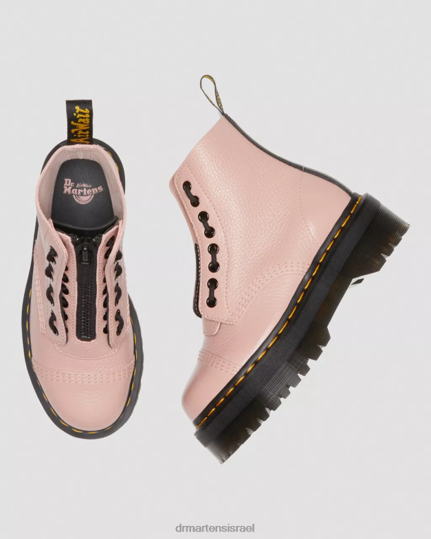 מגפי פלטפורמה מעור נאפה סינקלייר טחינה Dr. Martens נאפה טחינה בצבע בז' אפרסק הַנעָלָה N8BB8214