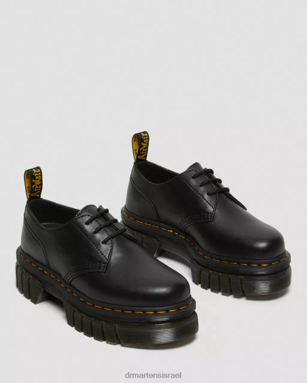 נעלי פלטפורמה מעור אודריק נאפה Dr. Martens נאפה לוקס שחורה הַנעָלָה N8BB8217