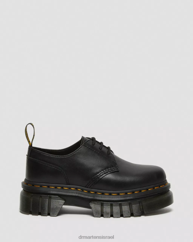 נעלי פלטפורמה מעור אודריק נאפה Dr. Martens נאפה לוקס שחורה הַנעָלָה N8BB8217