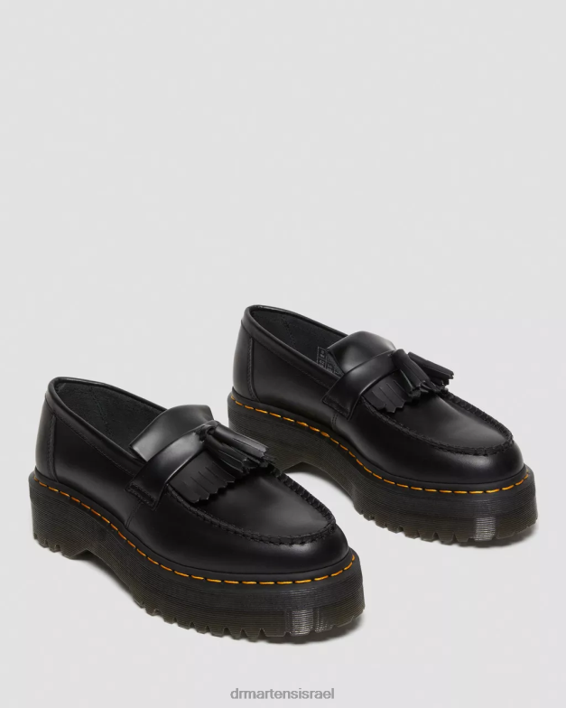 מכנסי ציצית מעור אדריאן Dr. Martens שחור חלק הַנעָלָה N8BB8218