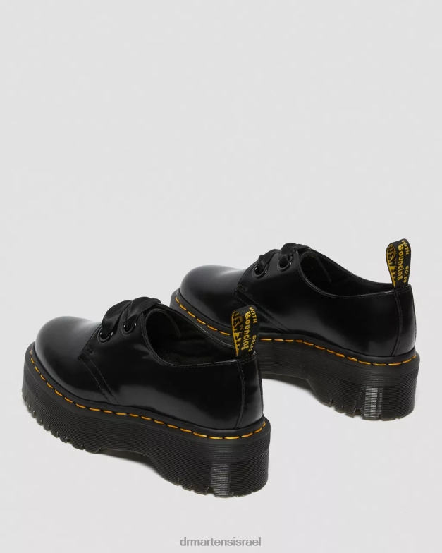 נעלי פלטפורמה מעור הולי Dr. Martens חמאה שחורה הַנעָלָה N8BB8227