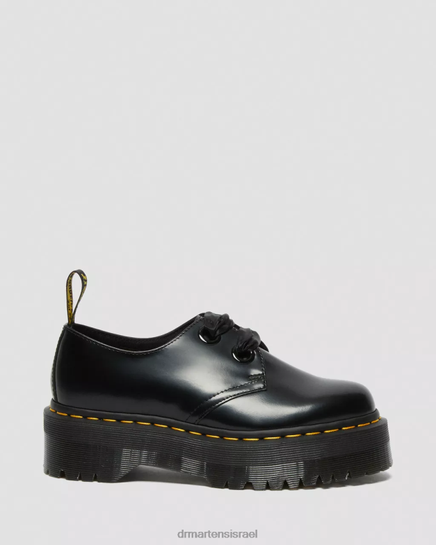 נעלי פלטפורמה מעור הולי Dr. Martens חמאה שחורה הַנעָלָה N8BB8227
