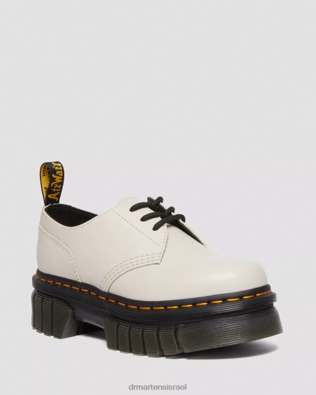 נעלי פלטפורמה מעור אודריק נאפה Dr. Martens נאפה לוקס אפור מרוצף אבן הַנעָלָה N8BB8232