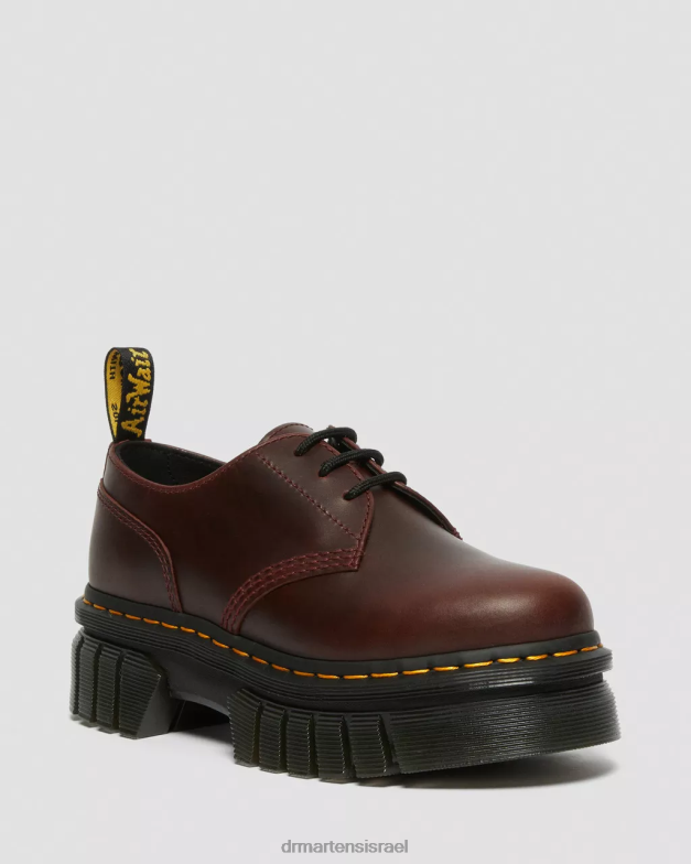 נעלי פלטפורמה מעור אודריק ברנדו Dr. Martens ברנדו חום הַנעָלָה N8BB8236