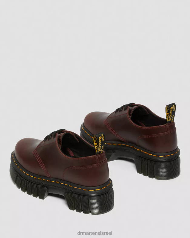 נעלי פלטפורמה מעור אודריק ברנדו Dr. Martens ברנדו חום הַנעָלָה N8BB8236