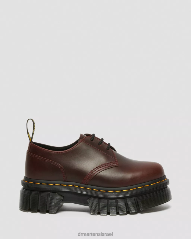 נעלי פלטפורמה מעור אודריק ברנדו Dr. Martens ברנדו חום הַנעָלָה N8BB8236