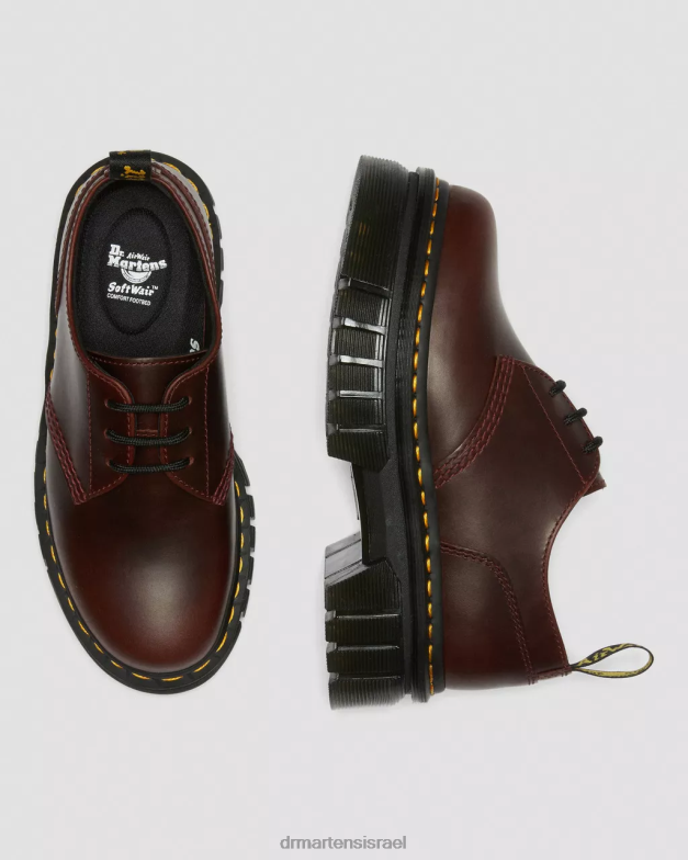 נעלי פלטפורמה מעור אודריק ברנדו Dr. Martens ברנדו חום הַנעָלָה N8BB8236
