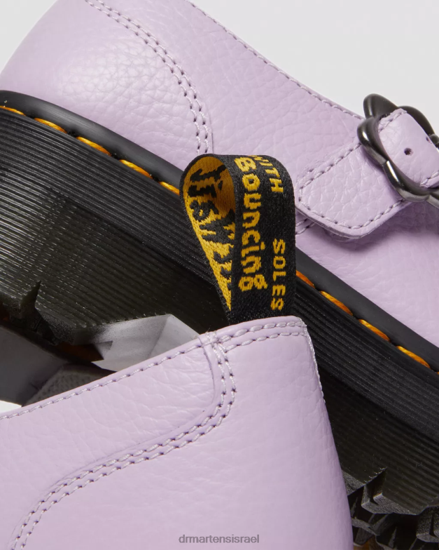 נעלי פלטפורמה מעור עם אבזם פרח אדינה Dr. Martens נאפה טחינה לילך הַנעָלָה N8BB8241