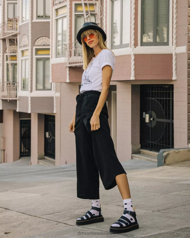 סנדלי גלדיאטור בלייר פליקס טבעוני Dr. Martens פליקס שחור לשפשף הַנעָלָה N8BB8248