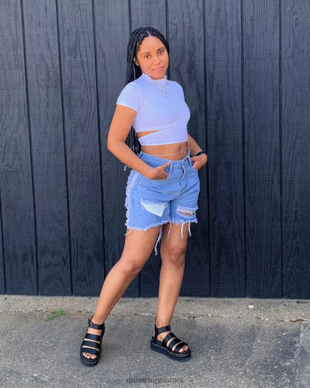 סנדלי גלדיאטור בלייר פליקס טבעוני Dr. Martens פליקס שחור לשפשף הַנעָלָה N8BB8248