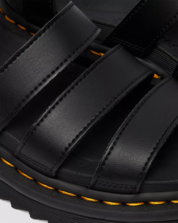 סנדלי גלדיאטור בלייר פליקס טבעוני Dr. Martens פליקס שחור לשפשף הַנעָלָה N8BB8248