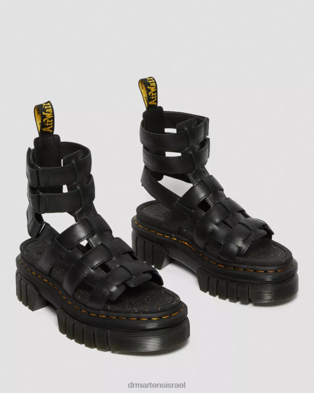 סנדלי גלדיאטור מעור של ריקי נאפה לוקס Dr. Martens נאפה לוקס שחורה הַנעָלָה N8BB8258