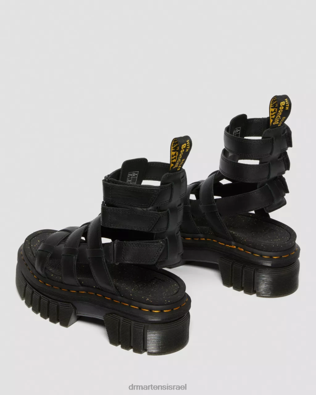 סנדלי גלדיאטור מעור של ריקי נאפה לוקס Dr. Martens נאפה לוקס שחורה הַנעָלָה N8BB8258