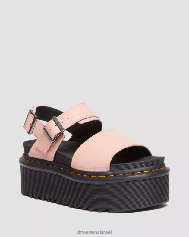 סנדלי פלטפורמה מעור ווס אתנה Dr. Martens שחור וורוד הַנעָלָה N8BB8260