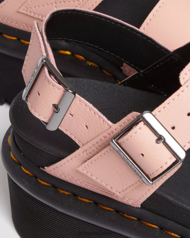 סנדלי פלטפורמה מעור ווס אתנה Dr. Martens שחור וורוד הַנעָלָה N8BB8260