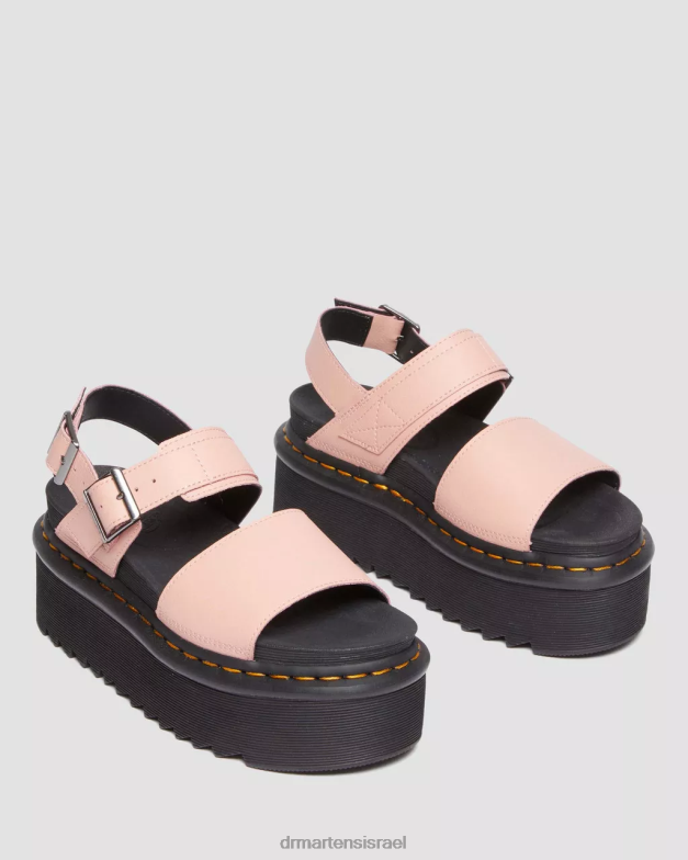 סנדלי פלטפורמה מעור ווס אתנה Dr. Martens שחור וורוד הַנעָלָה N8BB8260