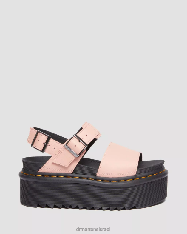 סנדלי פלטפורמה מעור ווס אתנה Dr. Martens שחור וורוד הַנעָלָה N8BB8260