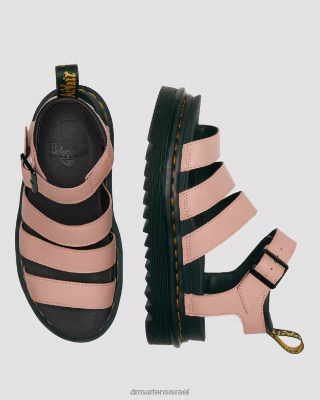 סנדלי רצועת עור בלייר פיזה Dr. Martens אפרסק בז' פיזה הַנעָלָה N8BB8263