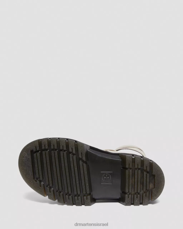 סנדלי גלדיאטור מעור של ריקי נאפה לוקס Dr. Martens נאפה לוקס אפור מרוצף אבן הַנעָלָה N8BB8267