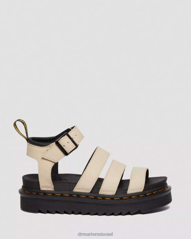 סנדלי רצועת עור בלייר פיזה Dr. Martens קלף בז' פיזה הַנעָלָה N8BB8275