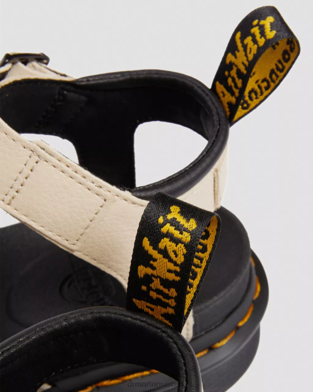 סנדלי רצועת עור בלייר פיזה Dr. Martens קלף בז' פיזה הַנעָלָה N8BB8275
