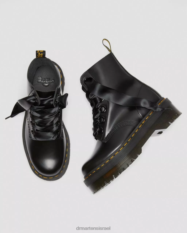 מגפי פלטפורמה מעור מולי Dr. Martens חמאה שחורה הַנעָלָה N8BB831