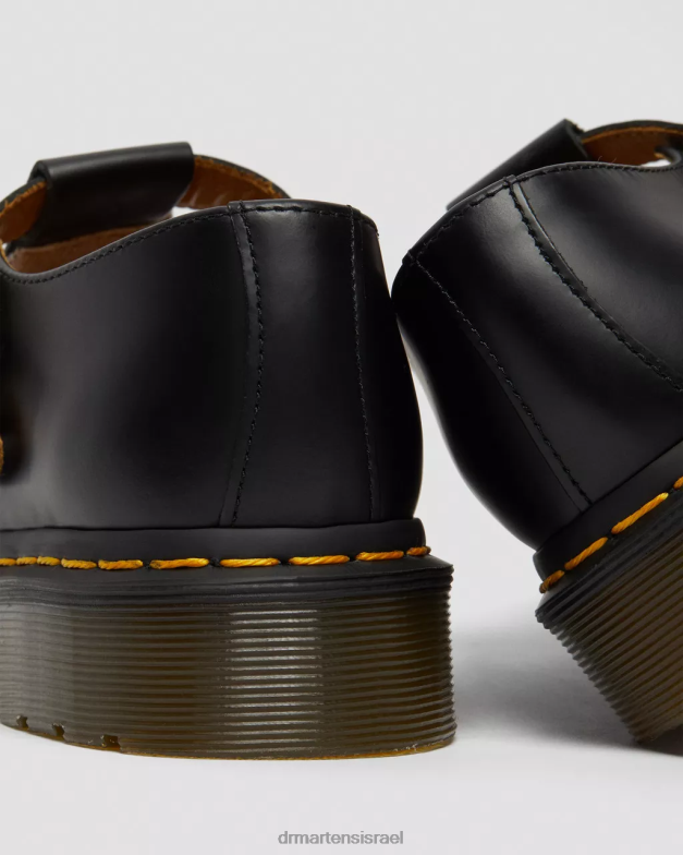 פולי עור חלק מרי ג'ינס Dr. Martens שחור חלק הַנעָלָה N8BB8335
