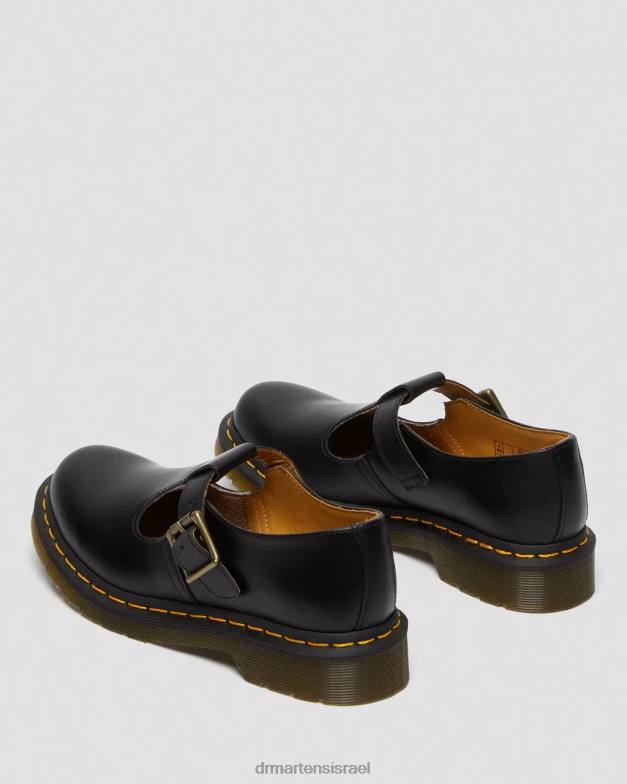 פולי עור חלק מרי ג'ינס Dr. Martens שחור חלק הַנעָלָה N8BB8335