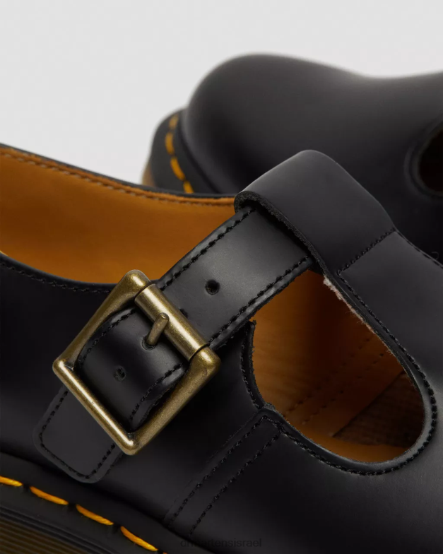 פולי עור חלק מרי ג'ינס Dr. Martens שחור חלק הַנעָלָה N8BB8335