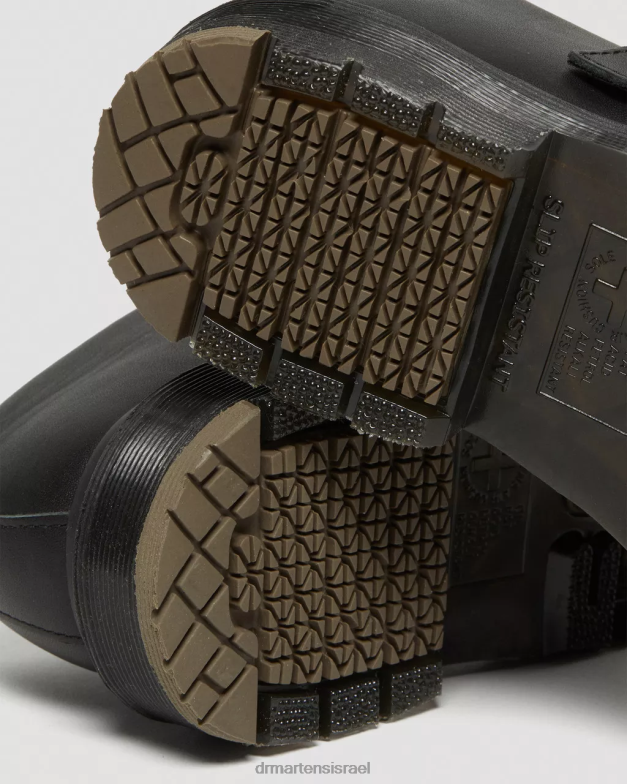נעלי מרי ג'יין חסינות להחלקה פוליי Dr. Martens דגן מלא תעשייתי שחור הַנעָלָה N8BB8340