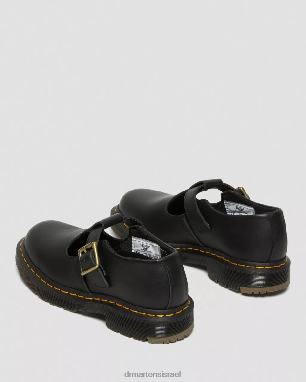 נעלי מרי ג'יין חסינות להחלקה פוליי Dr. Martens דגן מלא תעשייתי שחור הַנעָלָה N8BB8340