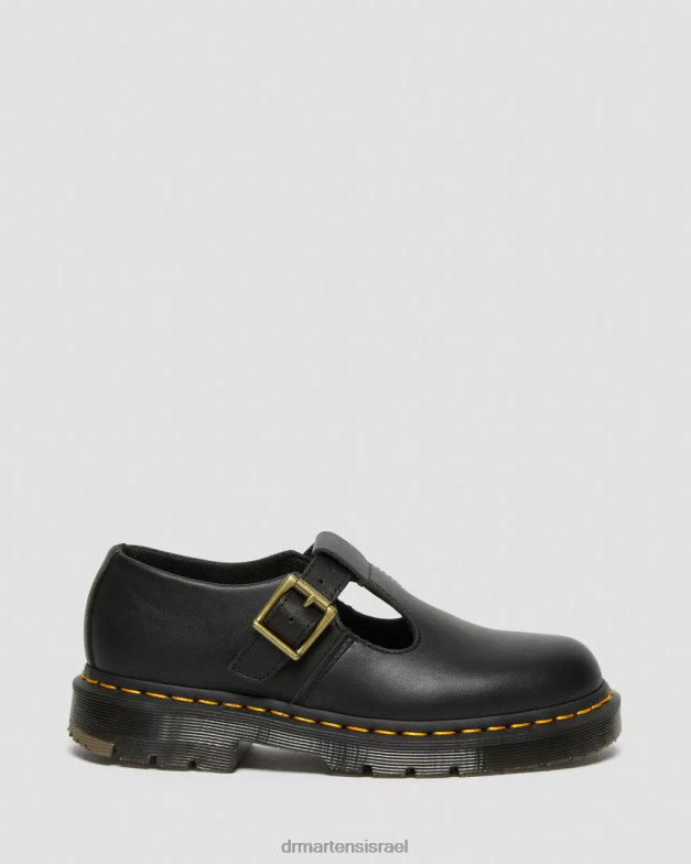 נעלי מרי ג'יין חסינות להחלקה פוליי Dr. Martens דגן מלא תעשייתי שחור הַנעָלָה N8BB8340