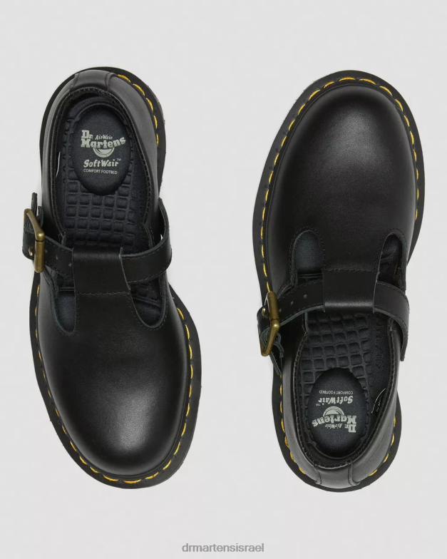 נעלי מרי ג'יין חסינות להחלקה פוליי Dr. Martens דגן מלא תעשייתי שחור הַנעָלָה N8BB8340