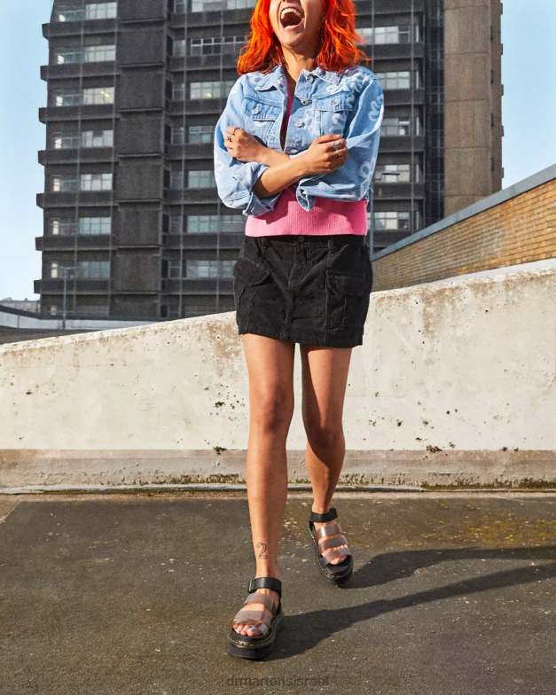 סנדלי רצועת נצנצים בלייר ג'לי Dr. Martens פיזה שחורה הַנעָלָה N8BB8351